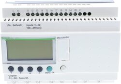 Schneider Electric SR2A201FU Zelio Logic Compact PLC Smart Relays, White/Grey