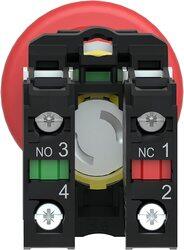 Schneider Electric XB5AT845 Signaling Harmony XB5 Emergency Stop Switching Off, Red/Black/Yellow