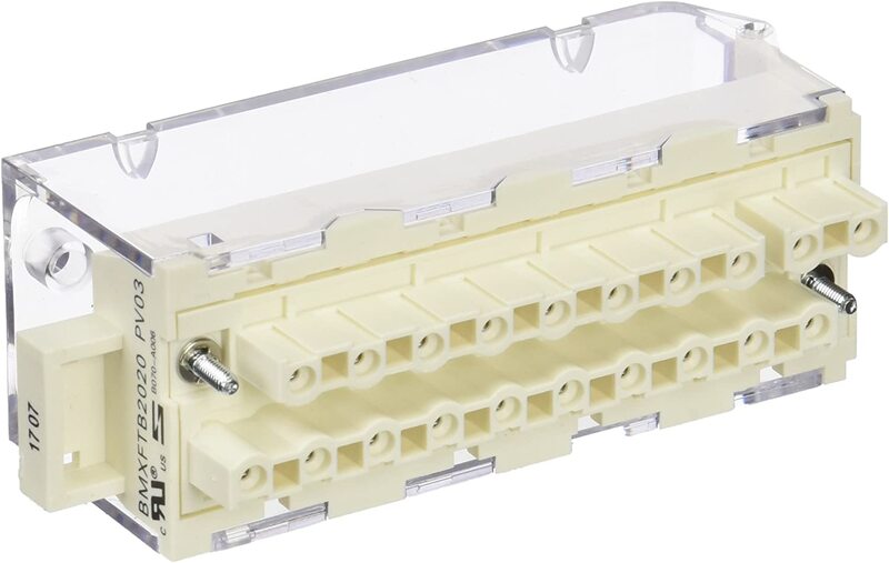 Schneider Electric BMXFTB2020 PLC Modicon M340 20-Pin Removable Spring Terminal Blocks, White