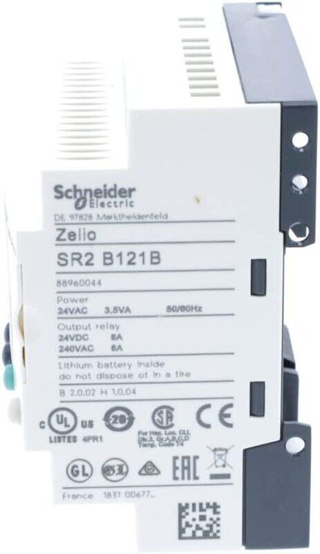 Schneider Electric SR2B121B Sr 12 I O 24 Vac Output Relay, 10 x 9 x 6.8cm, White