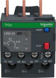 Schneider Electric LRD03 TeSys Series LRD 0.25 to 0.4A Thermal Relay, 5.1 x 7.9 x 9.1cm, Black