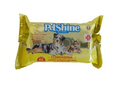 PetShine Wet Wipes For Dogs and Cats Clorexidine 40Pcs