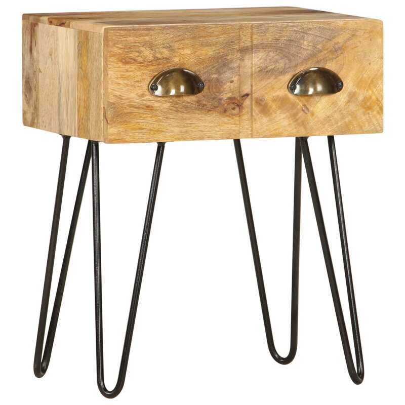 

vidaXL Bedside Cabinet 40x30x50 cm Solid Mango Wood