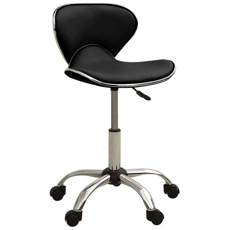 

vidaXL Salon Spa Stool Black Faux Leather