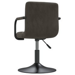 vidaXL Swivel Dining Chairs 6 pcs Dark Grey Velvet