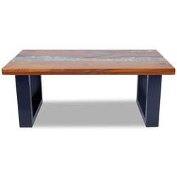 vidaXL Coffee Table Teak Resin 100x50 cm