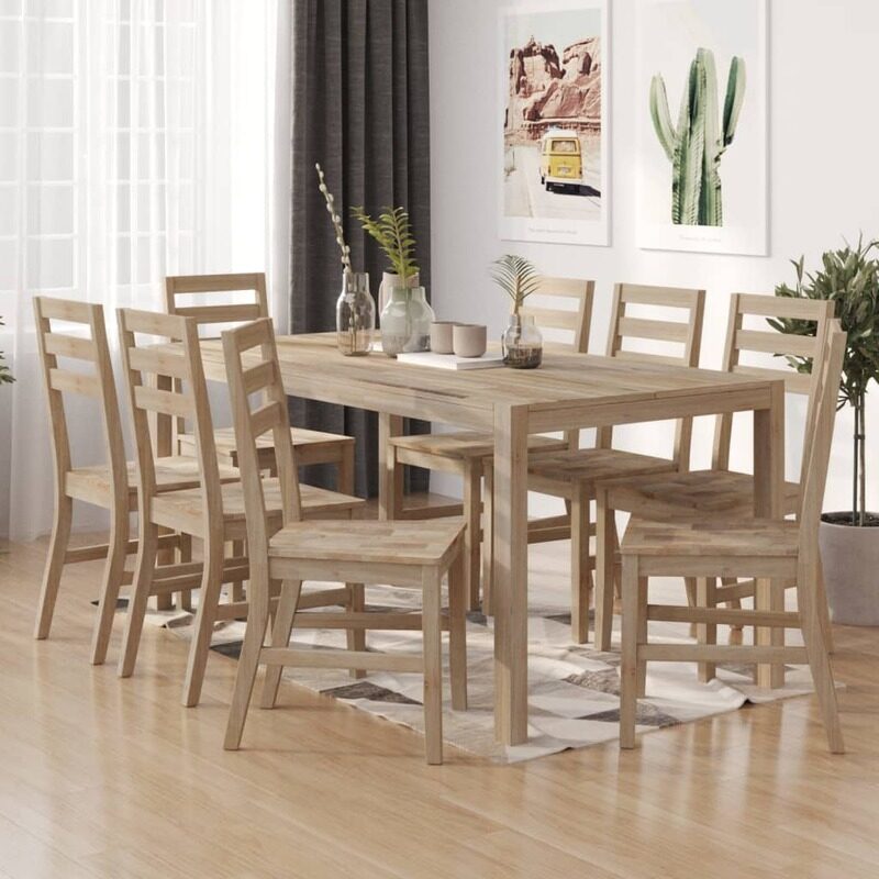 

vidaXL Dining Chairs 8 pcs Solid Wood Acacia