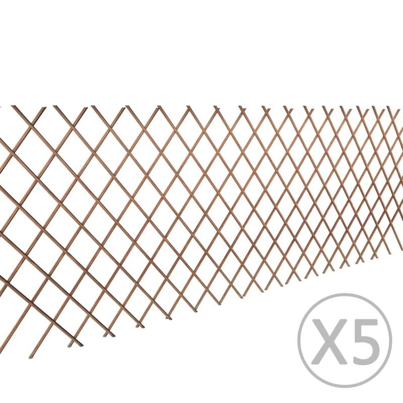 

vidaXL Willow Trellis Fence 5 pcs 180x90 cm