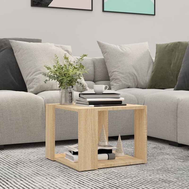 

vidaXL Coffee Table Sonoma Oak 40x40x30 cm Engineered Wood