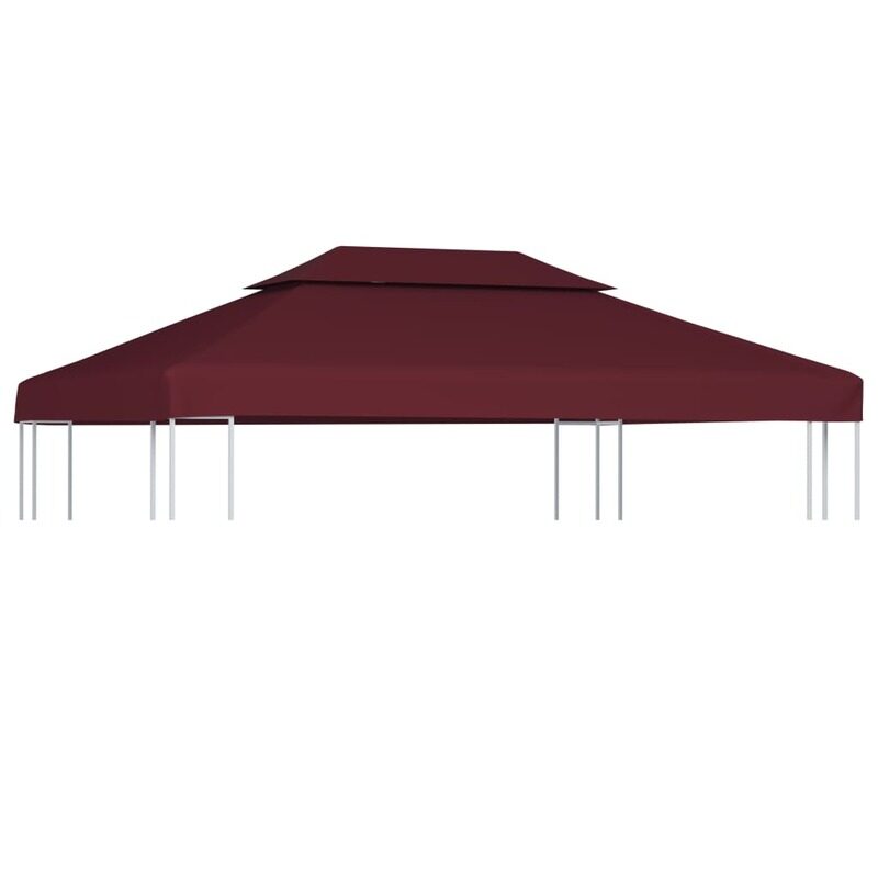 

vidaXL 2-Tier Gazebo Top Cover 310 g/m 4x3 m Bordeaux