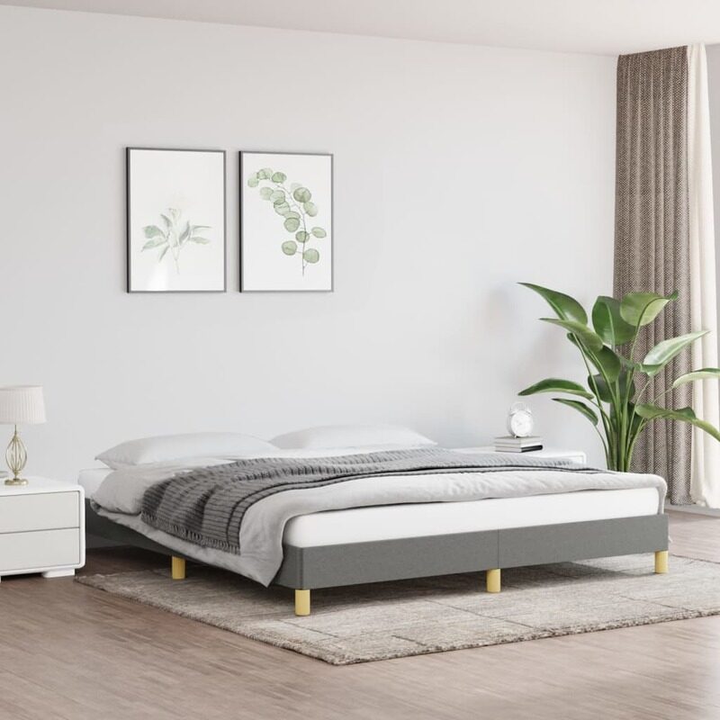 

vidaXL Bed Frame Dark Grey 180x200 cm 6FT Super King Fabric