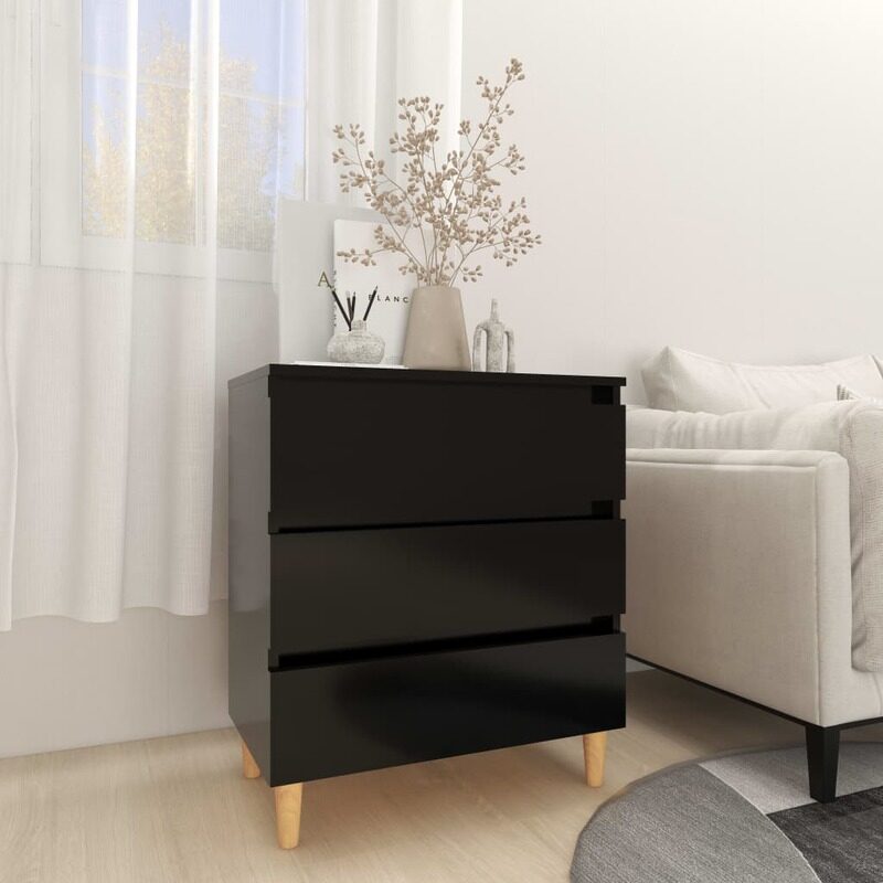 

vidaXL Sideboard Black 60x35x69 cm Engineered Wood