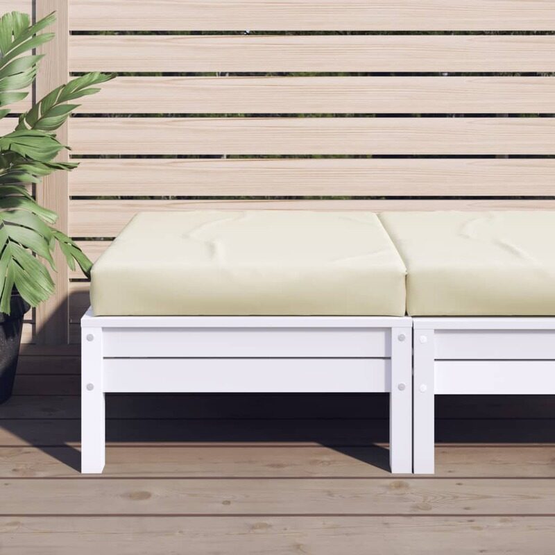 

vidaXL Floor Pallet Cushion 60x60x6 cm Cream Fabric