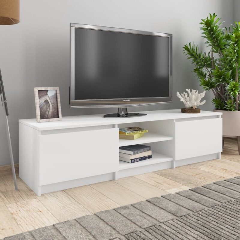 

vidaXL TV Cabinet White 140x40x35.5 cm Engineered Wood