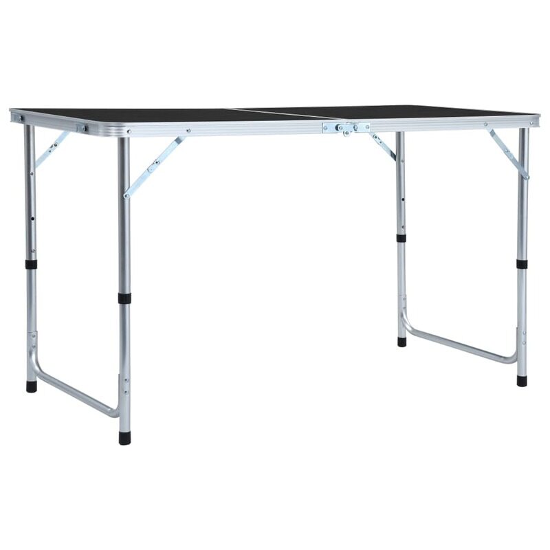 

vidaXL Foldable Camping Table Grey Aluminium 120x60 cm