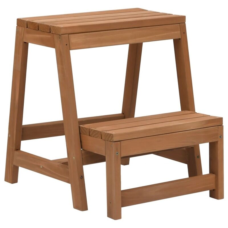 

vidaXL Foldable Step Stool Solid Firwood