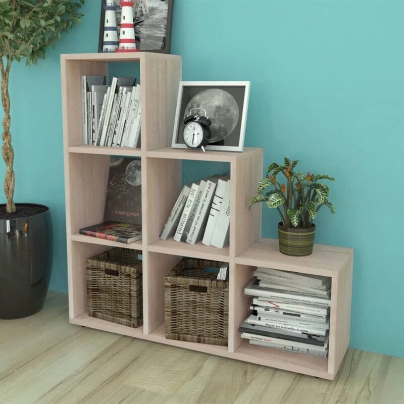 

vidaXL Staircase Bookcase/Display Shelf 107 cm Oak