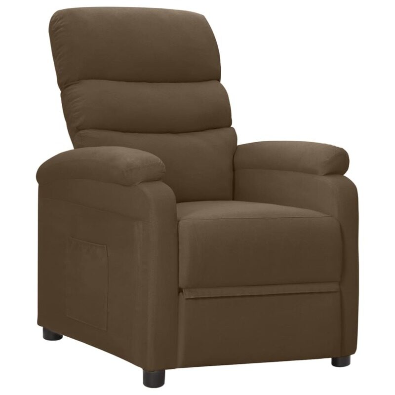 

vidaXL Recliner Brown Fabric
