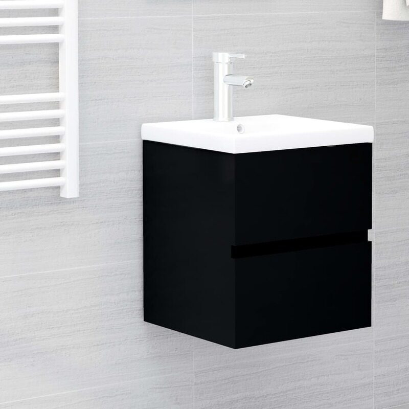 

vidaXL Sink Cabinet Black 41x38.5x45 cm Engineered Wood