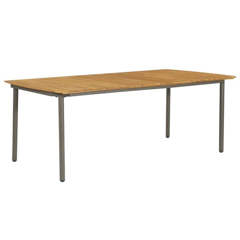 

vidaXL Garden Table 200x100x72cm Solid Acacia Wood and Steel