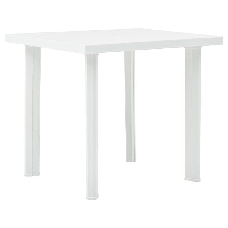 

vidaXL Garden Table White 80x75x72 cm Plastic