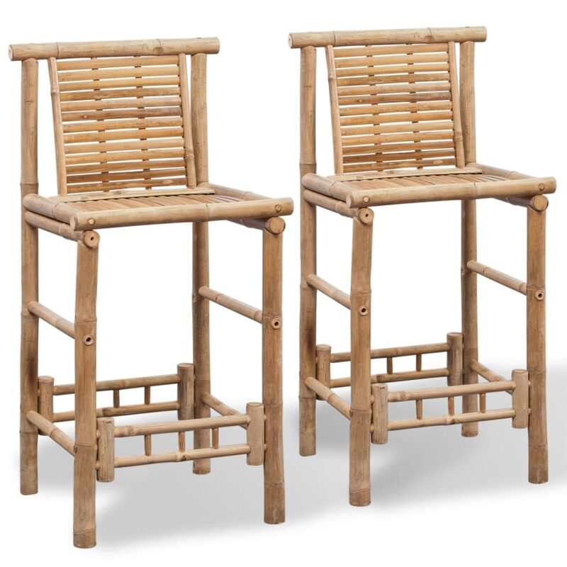 

vidaXL Bar Stools 2 pcs Bamboo