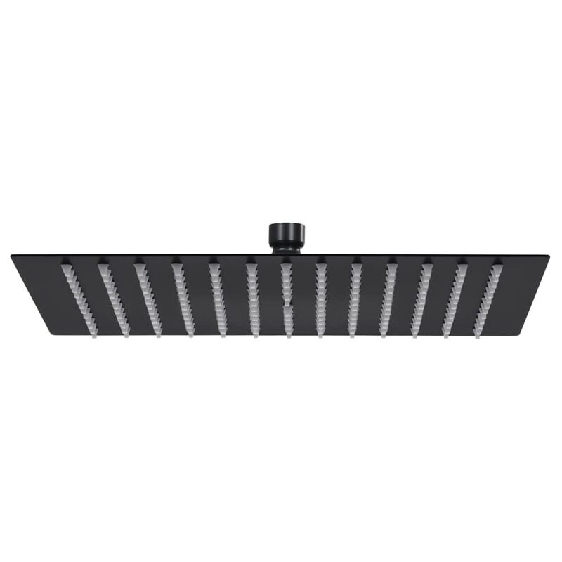 

vidaXL Rain Shower Head Stainless Steel 30x30 cm Square Black
