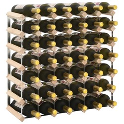 vidaXL Wine Rack for 42 Bottles Solid Pinewood
