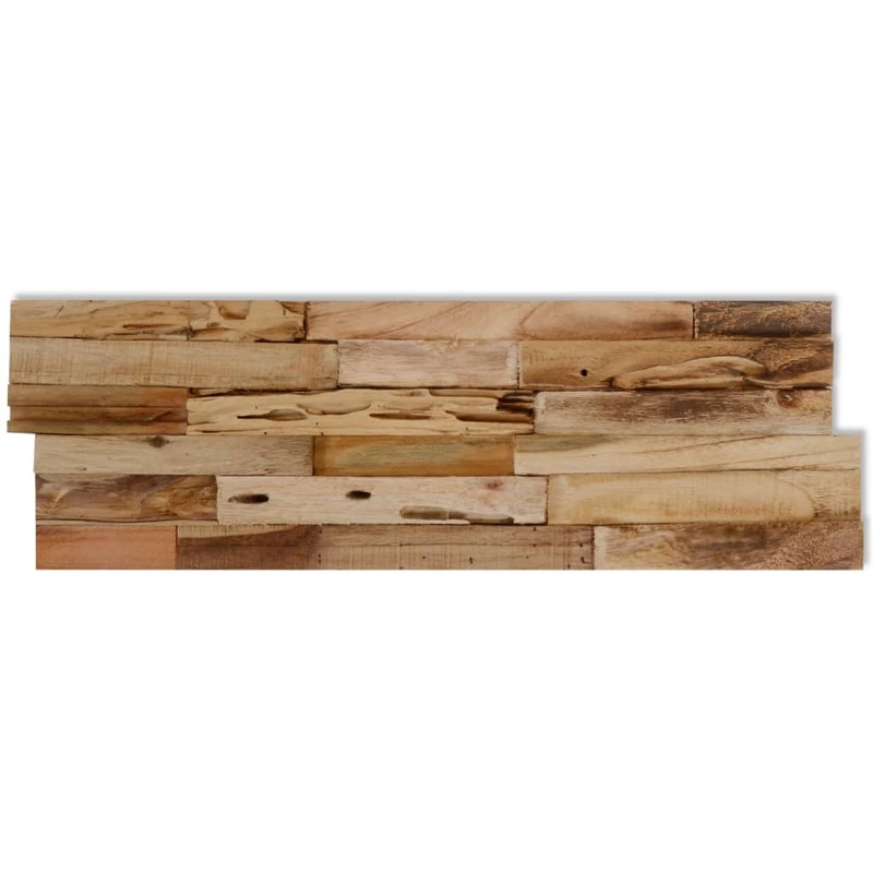 vidaXL Wall Cladding Panels 10 pcs 1.03 m Recycled Teak Wood