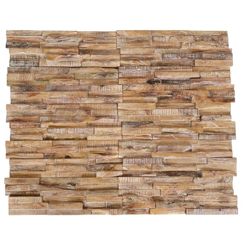 

vidaXL 3D Wall Cladding Panels 10 pcs 1.01 m Solid Teak Wood