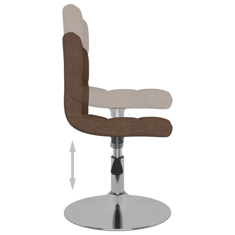 vidaXL Swivel Dining Chairs 4 pcs Brown Fabric