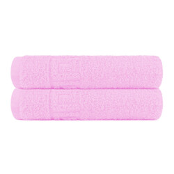 Solid Pink 2 piece 100% Cotton Hand Towel/Gym Towel/Face Towel