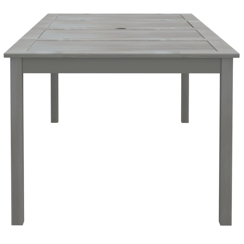 vidaXL Garden Table Grey 200x100x75 cm Solid Wood Acacia