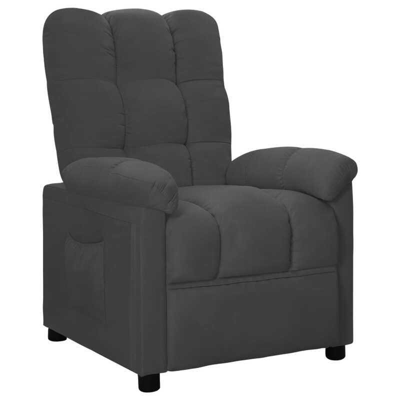 

vidaXL Recliner Dark Grey Fabric