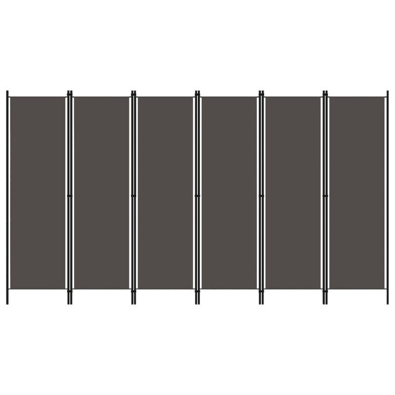 

vidaXL 6-Panel Room Divider Anthracite 300x180 cm
