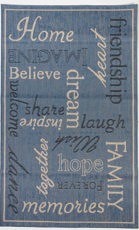 

MSRUGS Home Blue Indoor/Outdoor Rugs Flatweave Contemporary Patio, Pool, Camp and Picnic Carpets