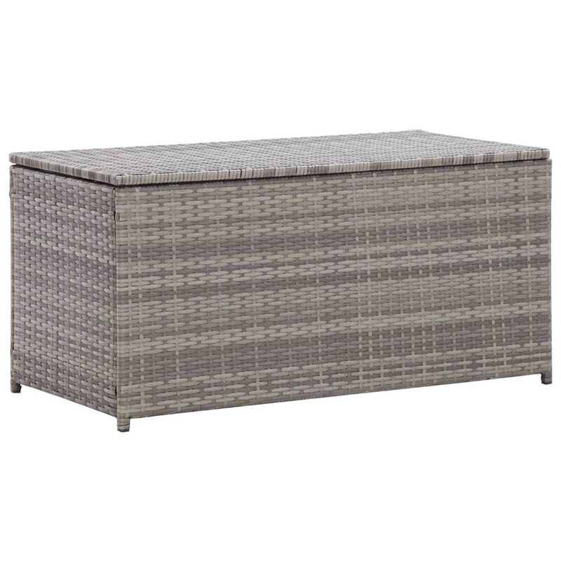 

vidaXL Garden Storage Box Poly Rattan 100x50x50 cm Grey