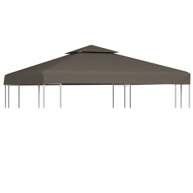 

vidaXL 2-Tier Gazebo Top Cover 310 g/m 3x3 m Taupe