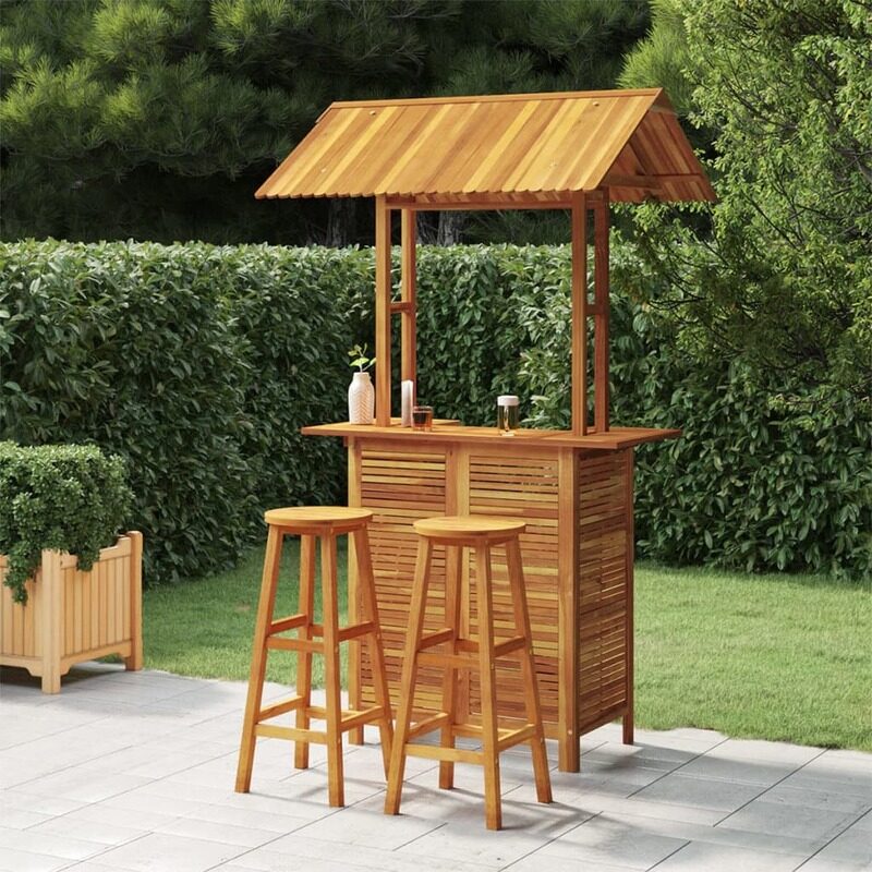 

vidaXL 3 Piece Garden Bar Set Solid Wood Acacia