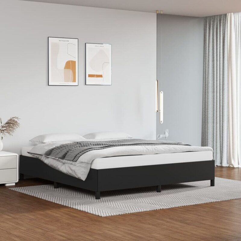 

vidaXL Bed Frame Black 180x200 cm 6FT Super King Faux Leather