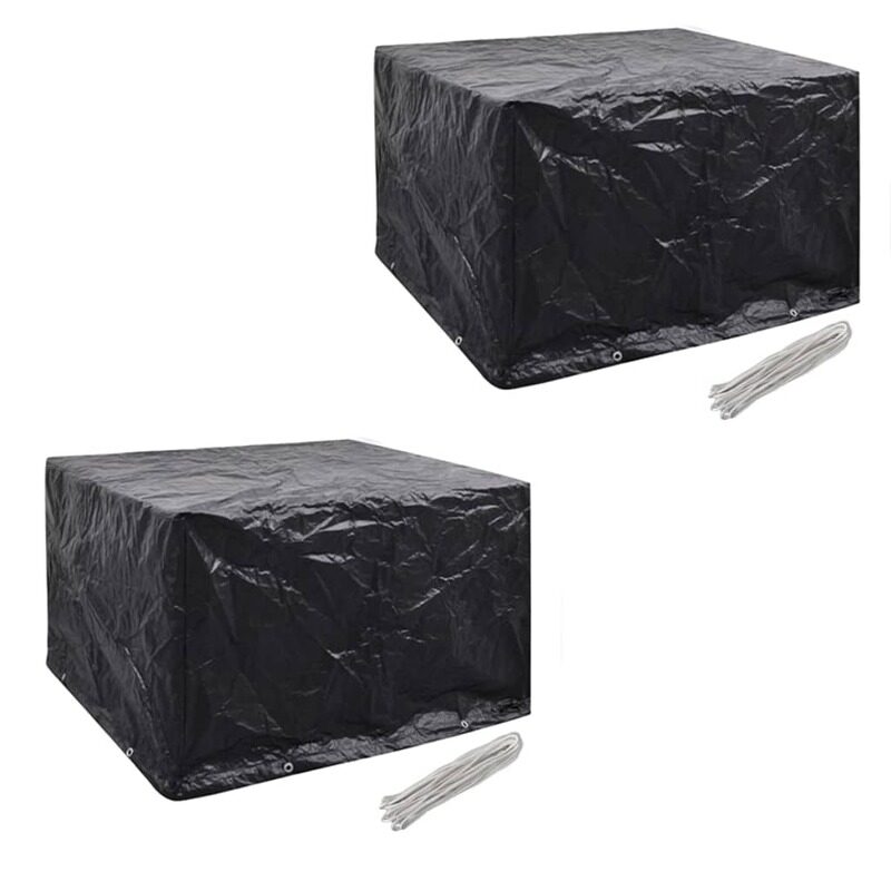 

vidaXL Garden Furniture Covers 2pcs 4 Person Poly Rattan 113x113cm