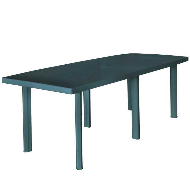 

vidaXL Garden Table Green 210x96x72 cm Plastic