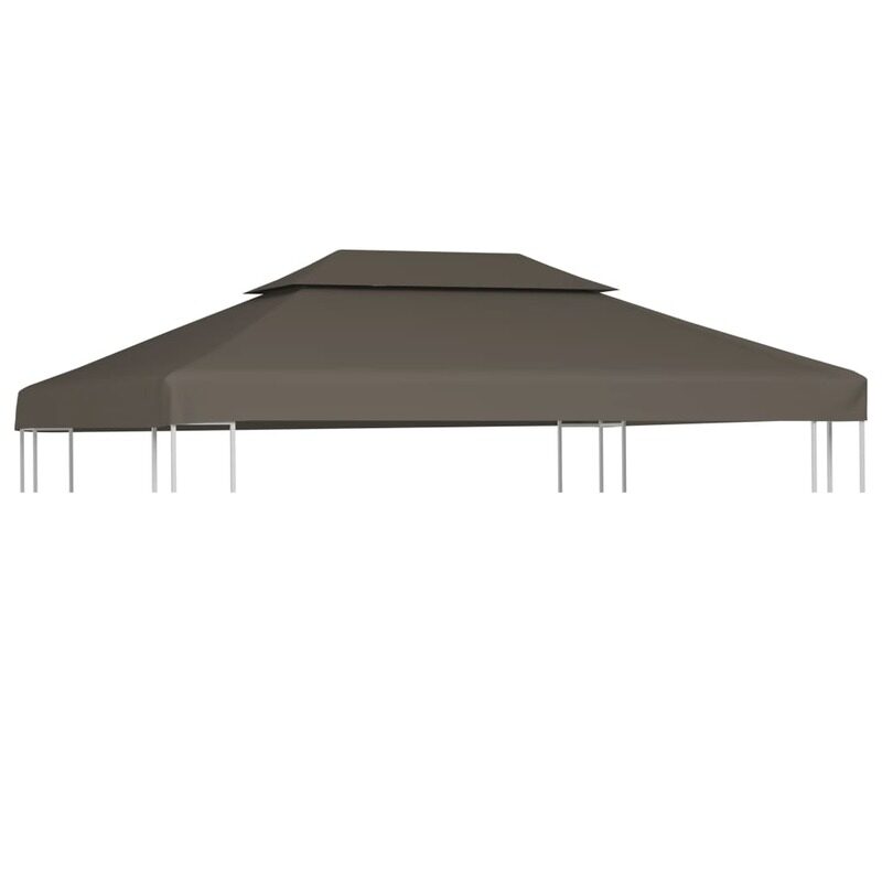 

vidaXL 2-Tier Gazebo Top Cover 310 g/m 4x3 m Taupe