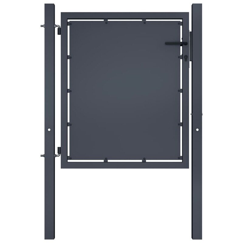 

vidaXL Garden Gate Steel 100x100 cm Anthracite