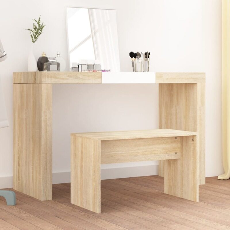 

vidaXL Dressing Stool Sonoma Oak 70x35x45 cm Engineered Wood