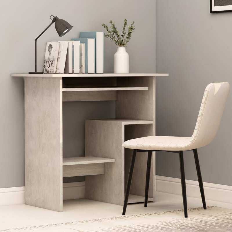 

vidaXL Desk Concrete Grey 80x45x74 cm Engineered Wood