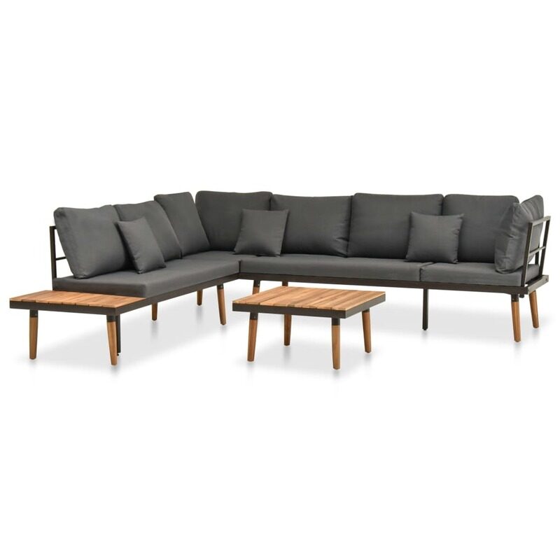 

vidaXL 4 Piece Garden Lounge Set with Cushions Solid Acacia Wood
