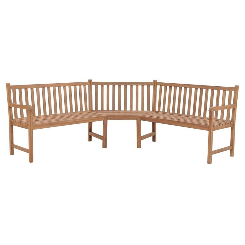 

vidaXL Garden Corner Bench 185x185x90 cm Solid Teak Wood