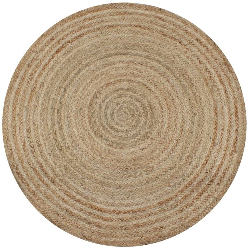 

vidaXL Area Rug Braided Jute 90 cm Round