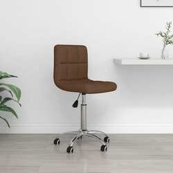 vidaXL Swivel Office Chair Brown Fabric
